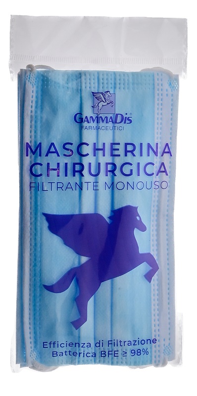 MASCHERINA CHIRURGICA 5 PEZZI GAMMADIS - Fontenova srl
