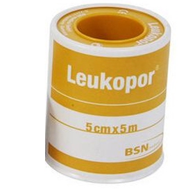 CEROTTO IN ROCCHETTO LEUKOPOR IPOALLERGENICO TESSUTO NON TESSUTO BIANCO 5X500 CM - Fontenova srl