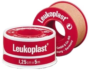 CEROTTO CHIRURGICO PER FISSAGGIO MEDICAZIONI IN ROCCHETTO LEUKOPLAST SUPPORTO VISCOSA COLOR PELLE MASSA ADESIVA CAUCCIU' OSSIDO DI ZINCO 1,25X500CM MUTUABILE - Fontenova srl