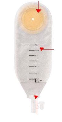 SACCA PER DRENAGGIO DELLE FERITE STERILE COLOPLAST CAPACITA' MIDI 300ML 10 PEZZI ARTICOLO 2215 - Fontenova srl