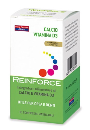 REINFORCE CALCIO + VITAMINA D3 30 COMPRESSE MASTICABILI - Fontenova srl
