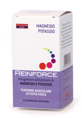 REINFORCE MAGNESIO + POTASSIO 30 COMPRESSE MASTICABILI - Fontenova srl