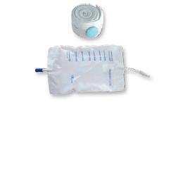 SACCA RACCOGLI URINA DA GAMBA PER INCONTINENZA IN PVC 750 ML TUBO RACCORDO DIRITTO 30 CM+RUBINETTO SCARICO+VALVOLA ANTIREFLUSSO+2 FASCE A BOTTONI 10 PEZZI - Fontenova srl
