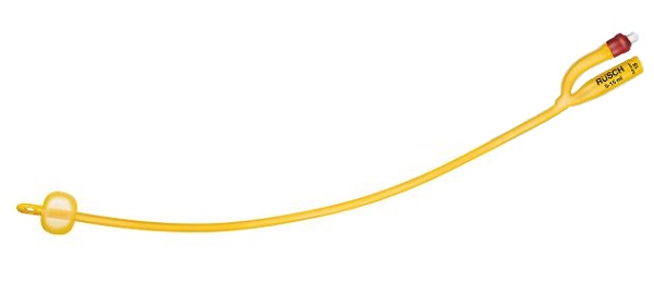 CATETERE FOLEY A MEDIA PERMANENZA  RUSCH GOLD PLUS A 2 VIE IN SILKOLATEX LATTICE-SILICONE PER ADULTO CH22 LUNGHEZZA 40 CM PUNTA CILINDRICA A 2 FORI PALLONCINO 30-50 ML 1 PEZZO - Fontenova srl
