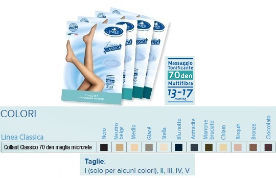 SAUBER COLLANT 70 DENARI MAGLIA MICRORETE NEUTRO BEIGE 5 LINEA CLASSICA - Fontenova srl
