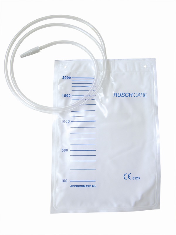 SACCA DI RACCOLTA URINA DA LETTO MONOUSO NON STERILE CAPACITA' 2000 ML CON TUBO DI RACCORDO LUNGHEZZA 130 CM DIAMETRO 5X7 MM VALVOLA DI NON RITORNO 1 GANCIO 30 PEZZI - Fontenova srl