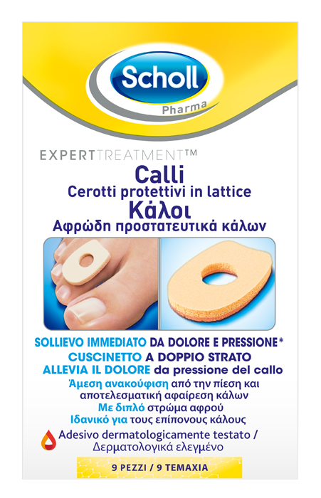CEROTTO PROTETTIVO PER CALLI SCHOLL IN LATTICE 9 PEZZI - Fontenova srl