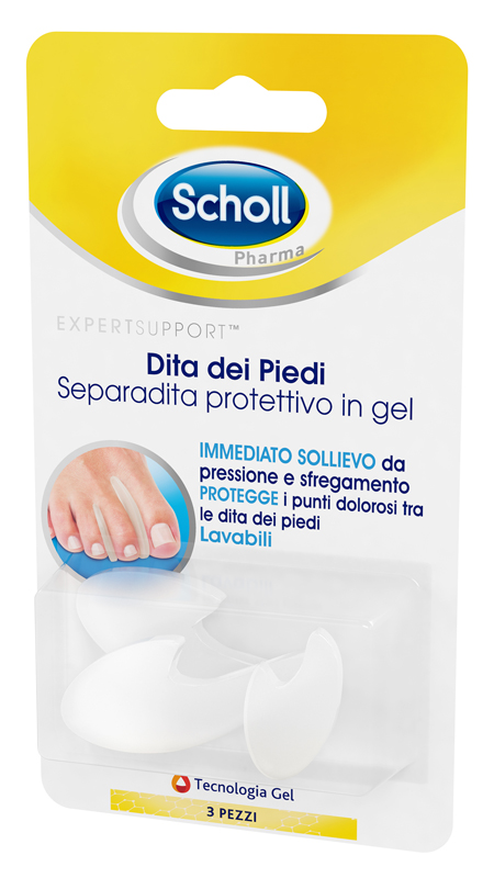 SEPARADITA PROTETTIVO IN GEL SCHOLL EXPERT SUPPORT PER DITA DEI PIEDI 3 PEZZI - Fontenova srl