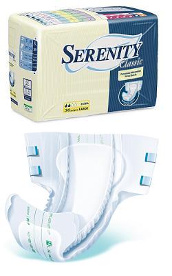 PANNOLONE PER INCONTINENZA SERENITY CLASSIC SUPERDRY FORMATO EXTRA LARGE 30 PEZZI - Fontenova srl