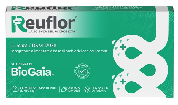 REUFLOR 10 COMPRESSE MASTICABILI AROMA LIMONE - Fontenova srl