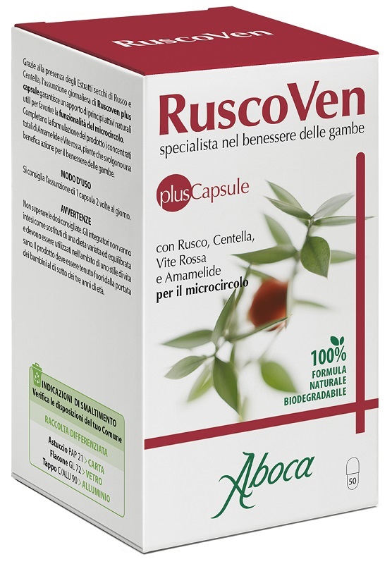 RUSCOVEN PLUS 50 CAPSULE DA 500 MG SENZA GLUTINE - Fontenova srl