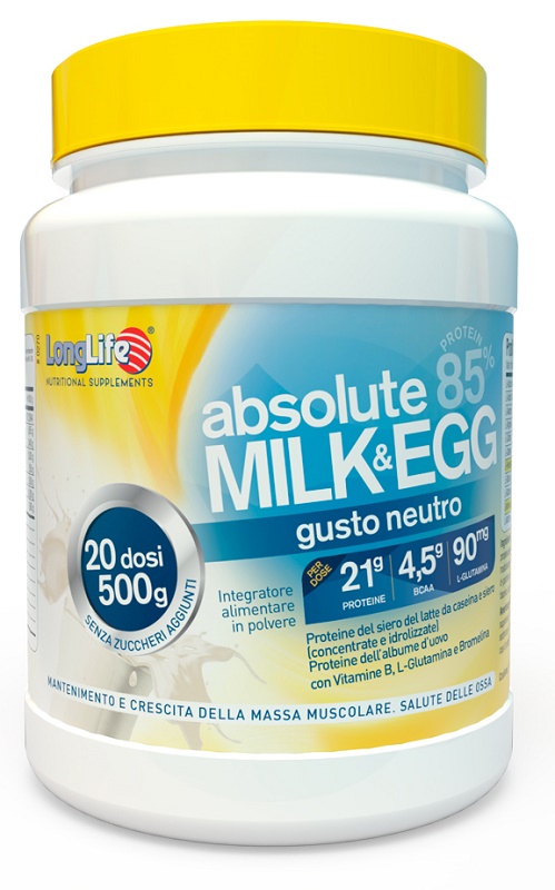 LONGLIFE ABSOLUTE MILK&EGG 500 G GUSTO NEUTRO SENZA GLUTINE - Fontenova srl