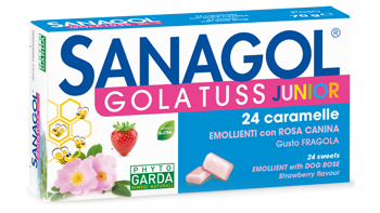 SANAGOL GOLA TUSS JUNIOR FRAGOLA 24 CARAMELLE - Fontenova srl