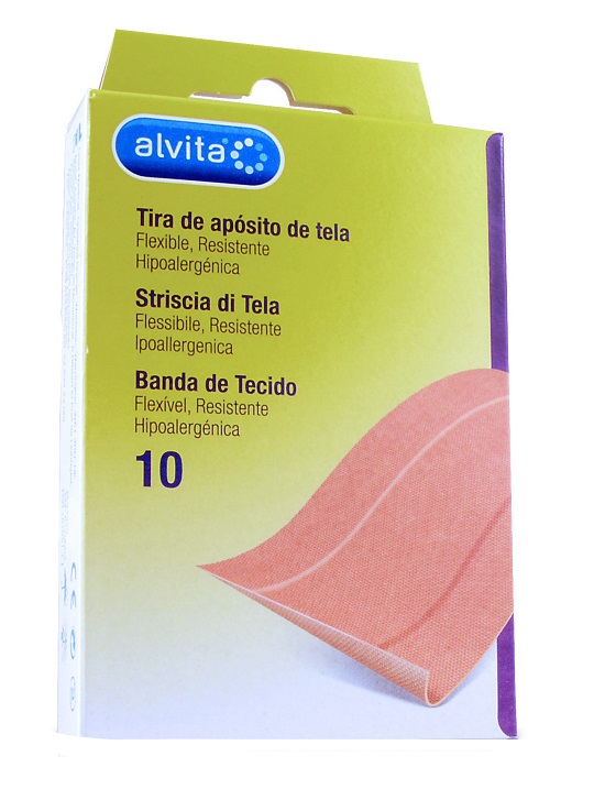 CEROTTO IN STRISCIA DI TELA ALVITA 10 X 6 CM 10 PEZZI - Fontenova srl