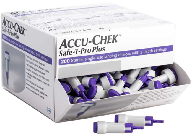 LANCETTE PUNGIDITO ACCU-CHEK SAFE T PRO PLUS PD 200 PEZZI - Fontenova srl
