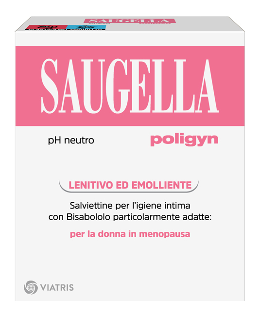 SAUGELLA POLIGYN PH NEUTRO SALVIETTINE IGIENE INTIMA LENITIVO ED EMOLLIENTE 10 PEZZI - Fontenova srl