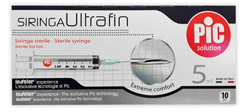SIRINGA PIC ULTRAFINE 5 ML AGO 14 10 PEZZI - Fontenova srl