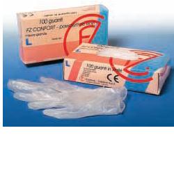 GUANTO IN VINILE CONFORT MISURA LARGE ANTIADERENTE BIOCOMPATIBILE UTILIZZABILE ANCHE A CONTATTO CON SOSTANZE ALIMENTARI 100 PEZZI - Fontenova srl