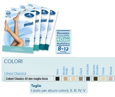SAUBER COLLANT 40 DENARI MAGLIA LISCIA BISQ 5 LINEA CLASSICA - Fontenova srl