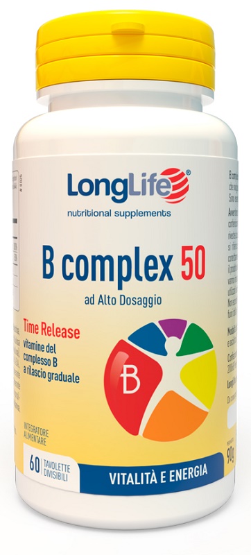 LONGLIFE B COMPLEX 50 RILASCIO GRADUALE 60 TAVOLETTE DIVISIBILI - Fontenova srl