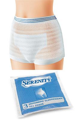 MUTANDINA ELASTICA RETTANGOLARE A RETE SERENITY L 3 PEZZI - Fontenova srl