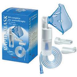 KIT COMPLETO PRONTEX RAPID MASK PER AEROSOLTERAPIA CON AMPOLLA PLASTICA +MASCHERA PER ADULTI +TUBO PRESSIONE +ACCESSORIO NASALE +BOCCHERUOLA - Fontenova srl