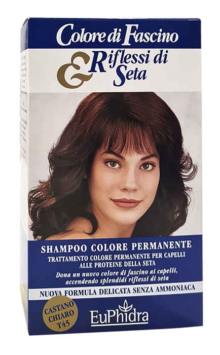 EUPHIDRA COLORE DI FASCINO & RIFLESSI DI SETA SHAMPOO COLORE PERMANENTE 45 CASTANO CHIARO 120 ML - Fontenova srl