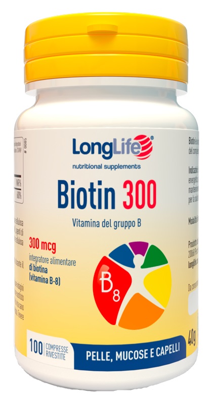 LONGLIFE BIOTIN 300 100 COMPRESSE RIVESTITE - Fontenova srl