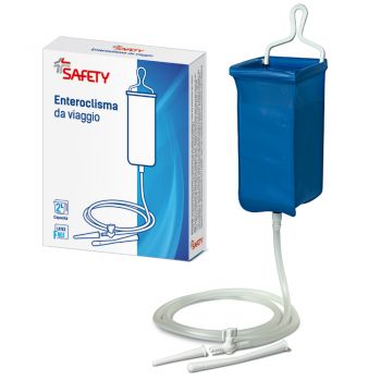 ENTEROCLISMA DA VIAGGIO KLISTER IN GOMMA CON CANNULA ANALE EVAGINALE 2 LITRI - Fontenova srl