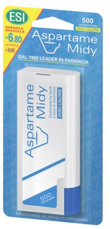 ESI ASPARTAME MIDY 500 COMPRESSE CON DISPENSER - Fontenova srl