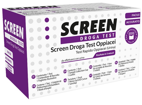 SCREEN DROGA TEST OPPIACEI TEST ANTIDROGA CON CONTENITORE URINA - Fontenova srl