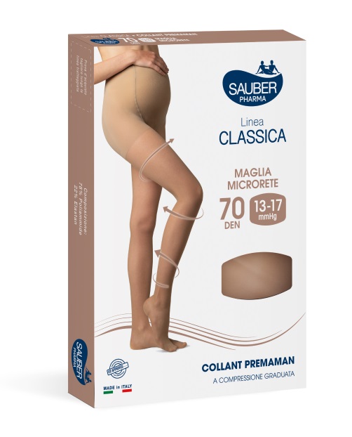 SAUBER COLLANT 70 DENARI PREMAMAN MAGLIA MICRORETE NEUTRO BEIGE 2 LINEA CLASSICA - Fontenova srl