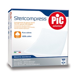 GARZA COMPRESSA IDROFILA PIC 10X10CM 4 STRATI 2 BUSTE 25 PEZZI FUSTELLA - Fontenova srl