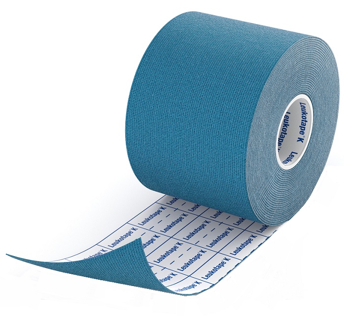BENDA ADESIVA LEUKOTAPE K PER TAPING FISIOTERAPICO LARGHEZZA 5 CM LUNGHEZZA 5 M COLORE BLU IN ROTOLO - Fontenova srl