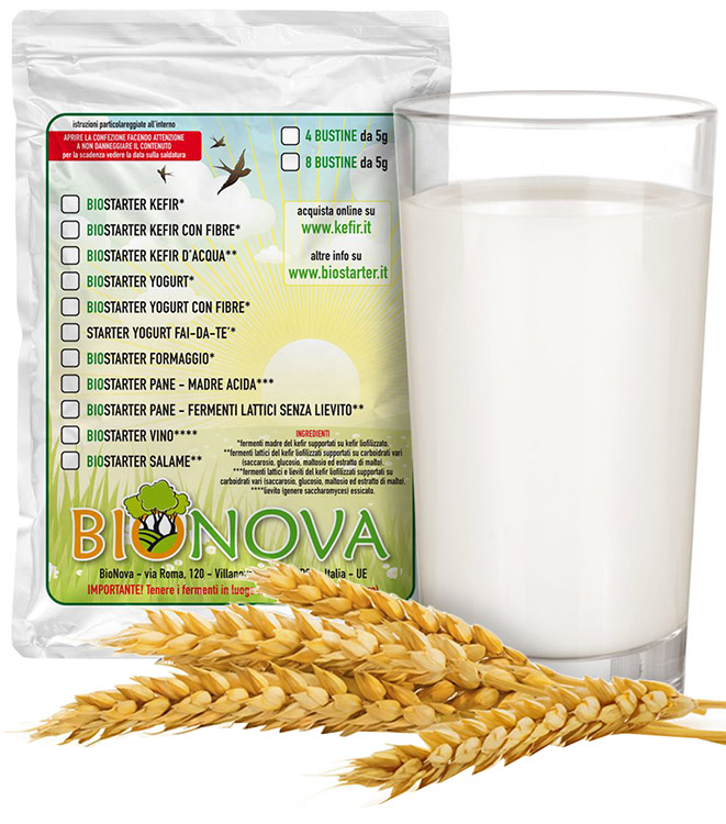 BIOSTARTER PER KEFIR 4 X 5 G - Fontenova srl