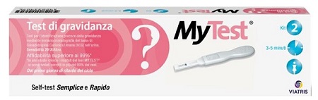 TEST DI GRAVIDANZA RAPIDO HCG MYTEST 2 PEZZI - Fontenova srl