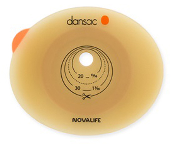PLACCA PER COLO ILEO ED UROSTOMIA DANSAC NOVALIFE2 70MM RITAAGLIABILE 10-62 - Fontenova srl