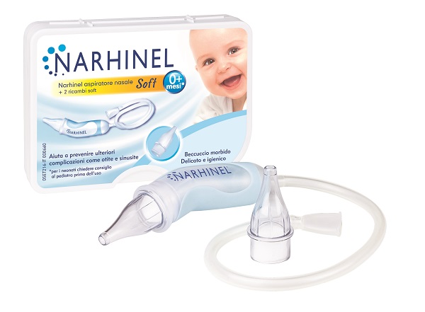 ASPIRATORE NASALE NARHINEL SOFT 1 PEZZO + 2 RICAMBI - Fontenova srl