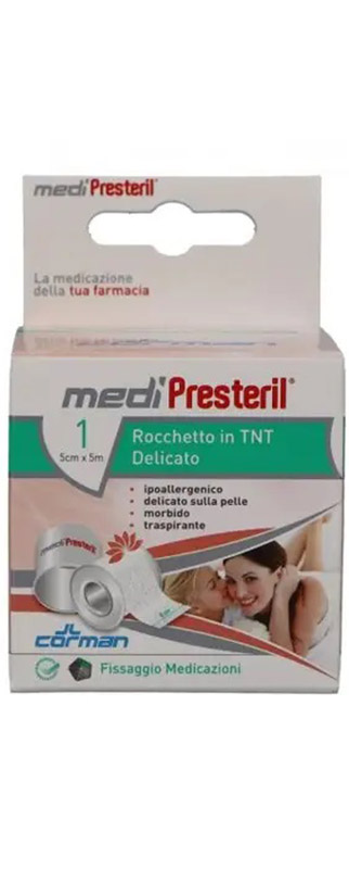 CEROTTO IN ROCCHETTO IN TNT MEDIPRESTERIL DELICATO M5X5CM - Fontenova srl