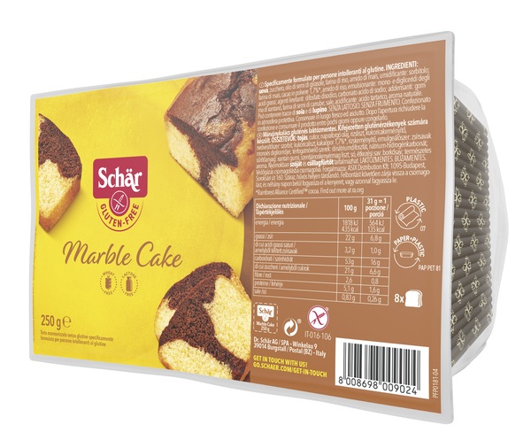SCHAR MARBLE CAKE SENZA LATTOSIO 250 G - Fontenova srl
