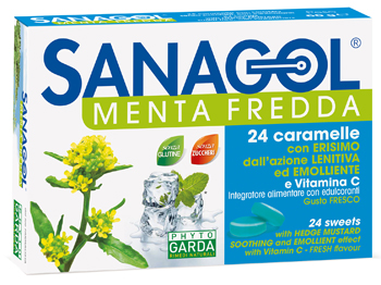 SANAGOL MENTA FREDDA 24 CARAMELLE - Fontenova srl