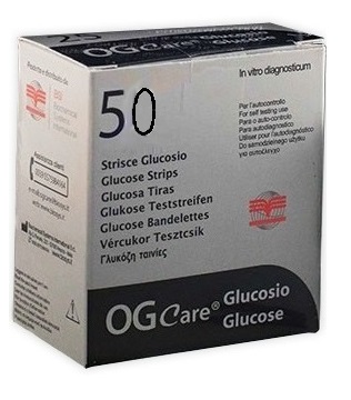 STRISCE MISURAZIONE GLICEMIA OGCARE 50 PEZZI - Fontenova srl