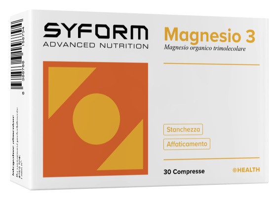 MAGNESIO 3 30 COMPRESSE SENZA GLUTINE NATURALMENTE PRIVO DI LATTOSIO - Fontenova srl
