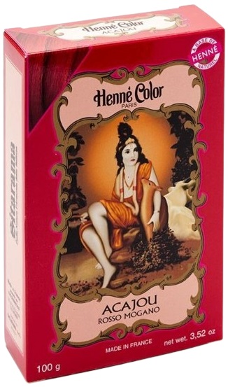 POLVERE HENNE ACAJOU ROSSO MOGANO HENNE COLOR POLVERE VEGETALE COLORANTE RIFLESSANTE 100 G - Fontenova srl