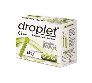LANCETTE PUNGIDITO DROPLET COMFORT MAX GAUGE 33 25 PEZZI - Fontenova srl