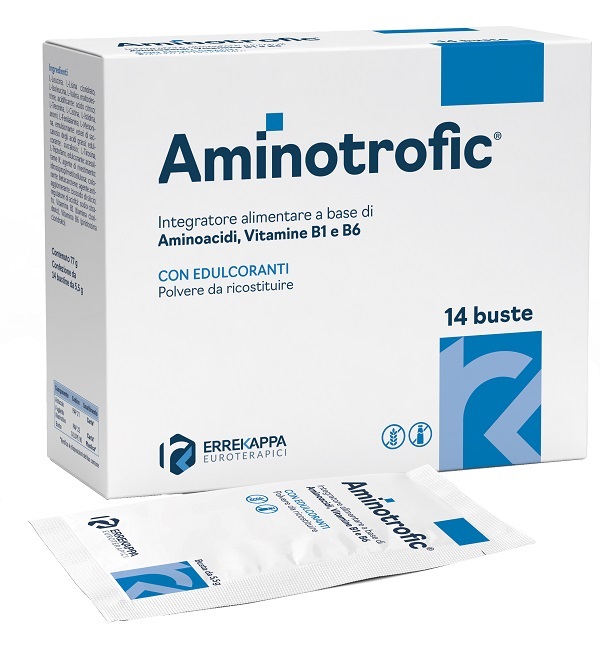 AMINOTROFIC 14 BUSTE DA 5,5 G CON EDULCORANTI SENZA GLUTINE SENZA LATTOSIO - Fontenova srl