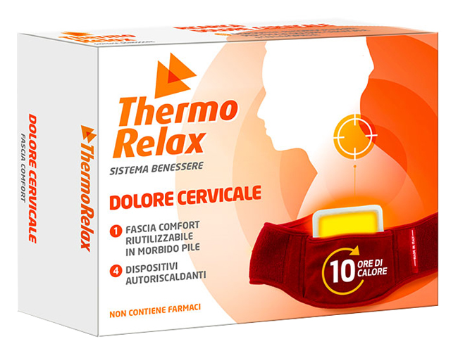 THERMORELAX FASCIA DOLORE CERVICALE+4 DISPOSITIVI AUTORISCALDANTI - Fontenova srl