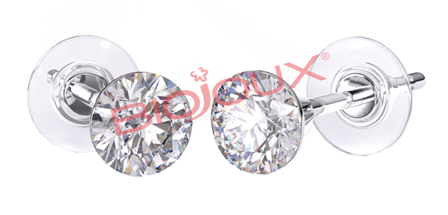BJT2100 ORECCHINI CUORE ROSA STAINLESS STEEL - Fontenova srl