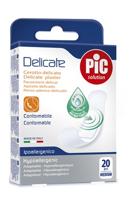CEROTTO PIC DELICATE 19X72 MM ANTIBATTERICO 20 PEZZI - Fontenova srl