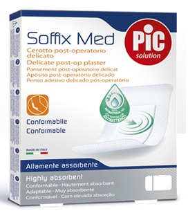 CEROTTO PIC SOFFIX MED IN TNT CON TAMPONE CENTRALE ASSORBENTE STERILE MONOUSO 30X10 CM STERILI ANTIBATTERICO 3 PEZZI - Fontenova srl